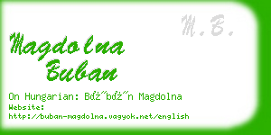 magdolna buban business card